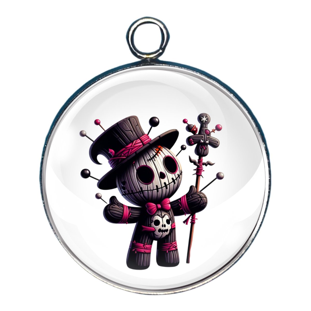 Halloween Voodoo Doll Glass Cabochon Charms