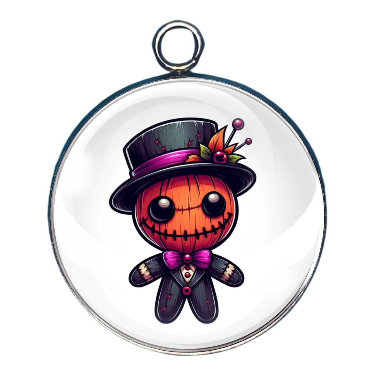 Halloween Voodoo Doll Glass Cabochon Charms