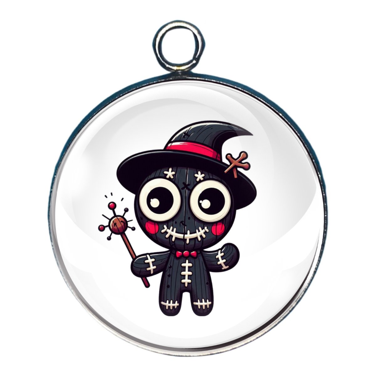 Halloween Voodoo Doll Glass Cabochon Charms