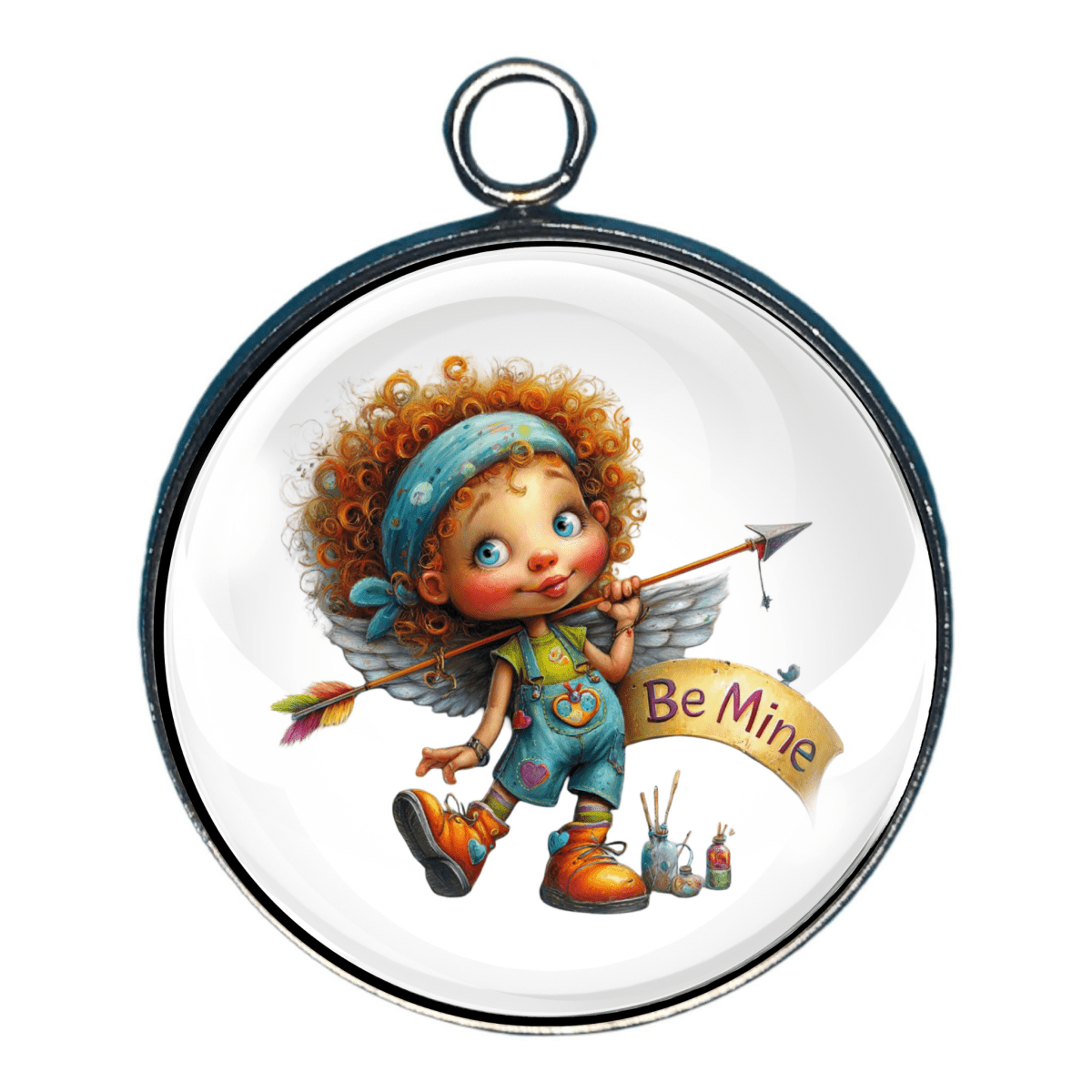 Charm of a Whimsical fairy with heart accents