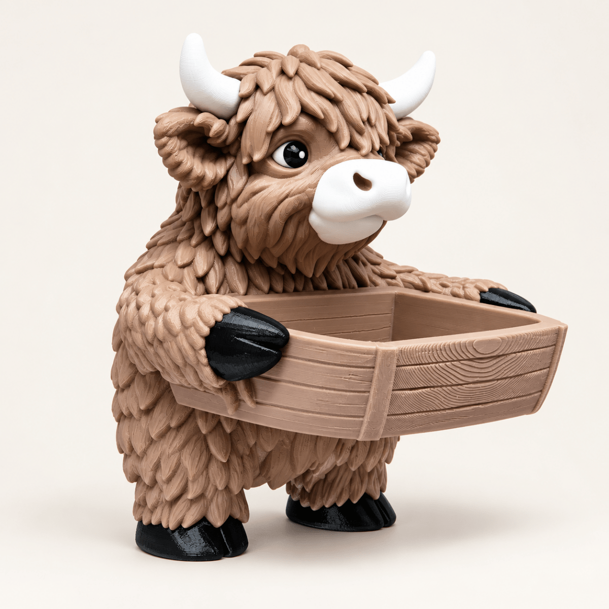 Highland Cow Bird Feeder – Wall Mount – 3D Printed Farmhouse Garden Decor