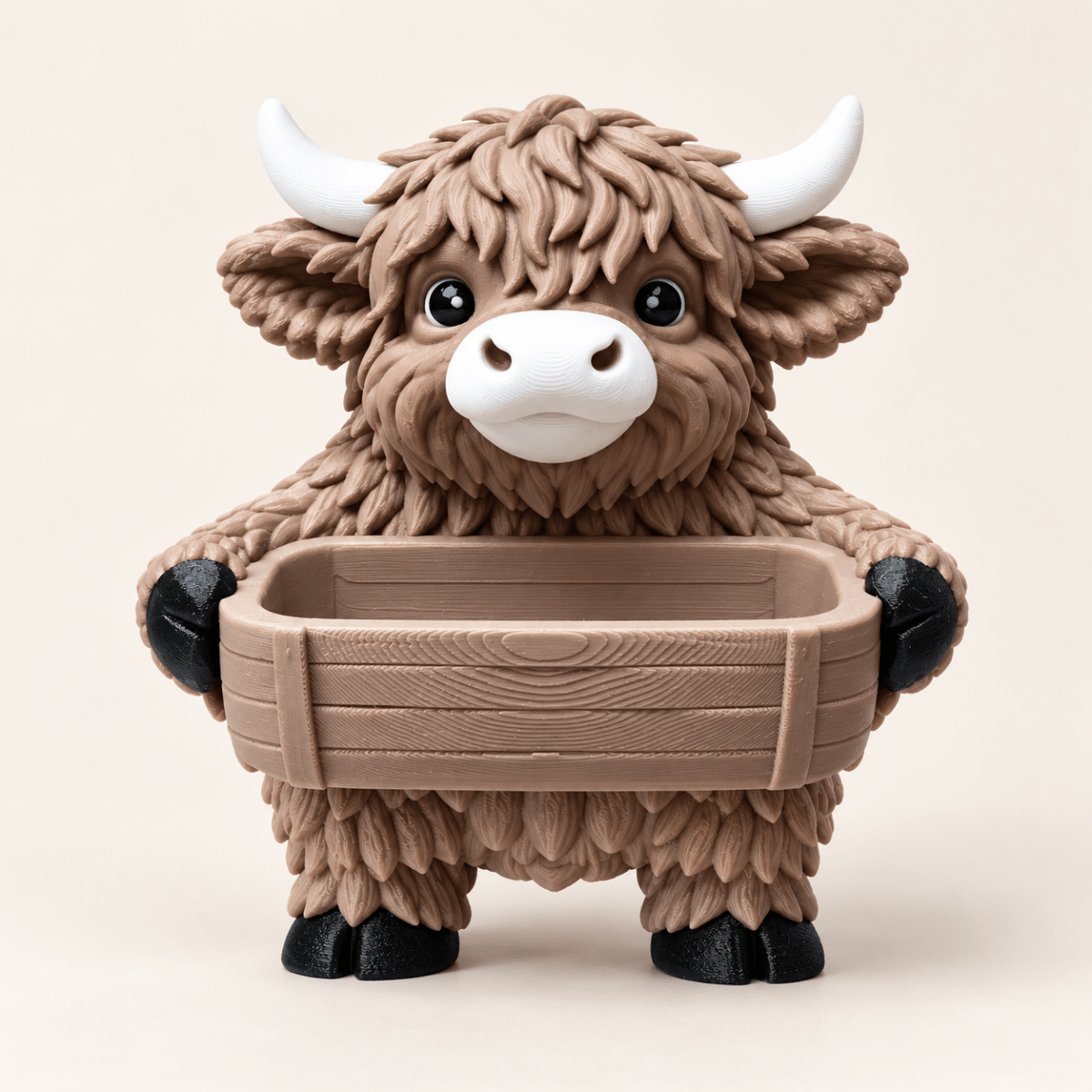 Highland Cow Bird Feeder – Wall Mount – 3D Printed Farmhouse Garden Decor