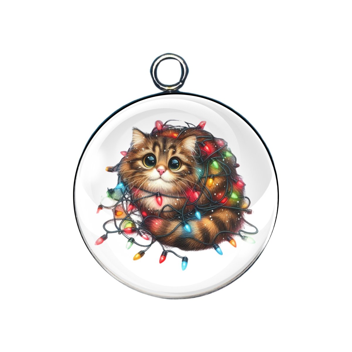 Holiday fun glass cabochon charm