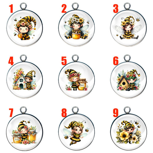 9 honey bee elf charms