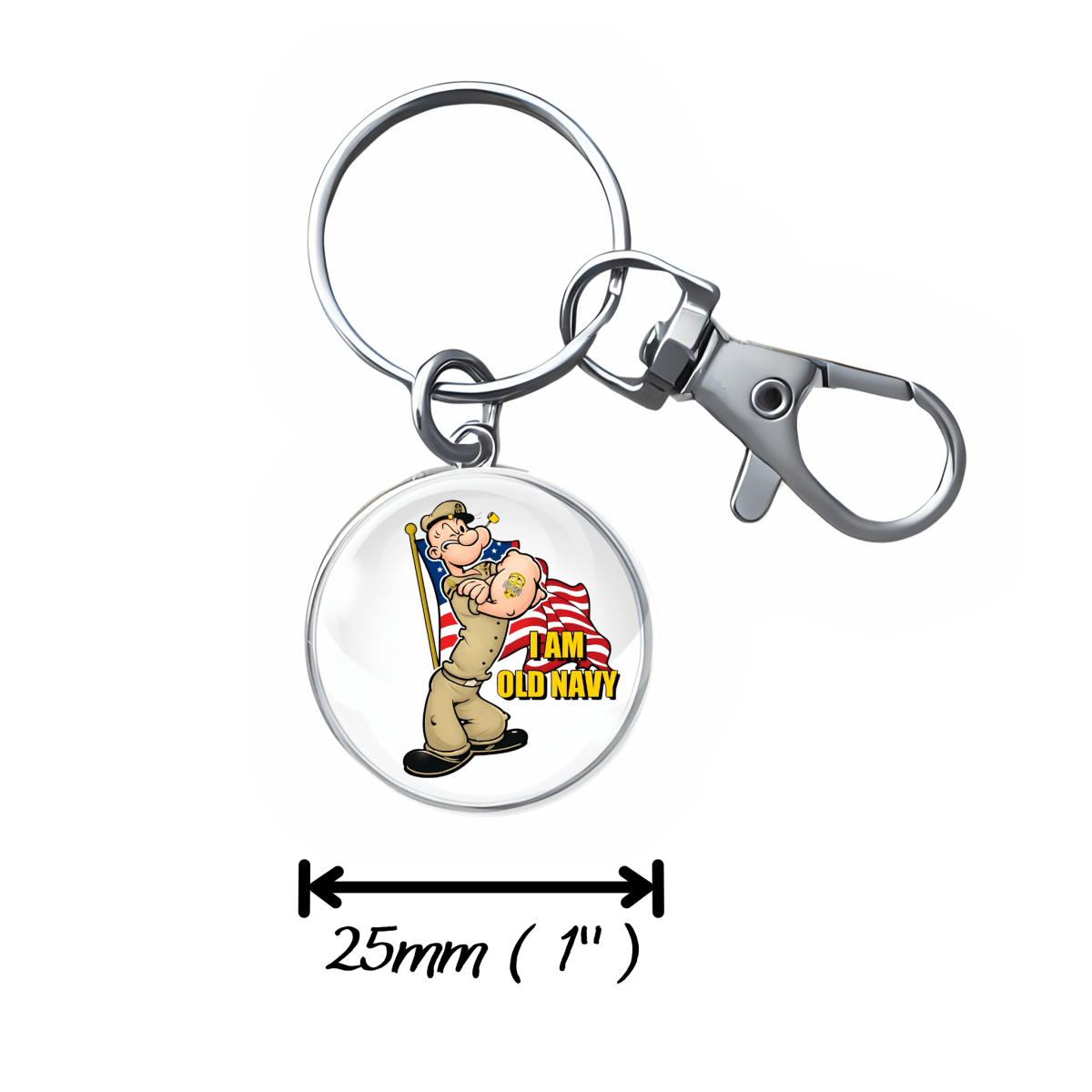 I Am Old Navy Patriotic Keychain