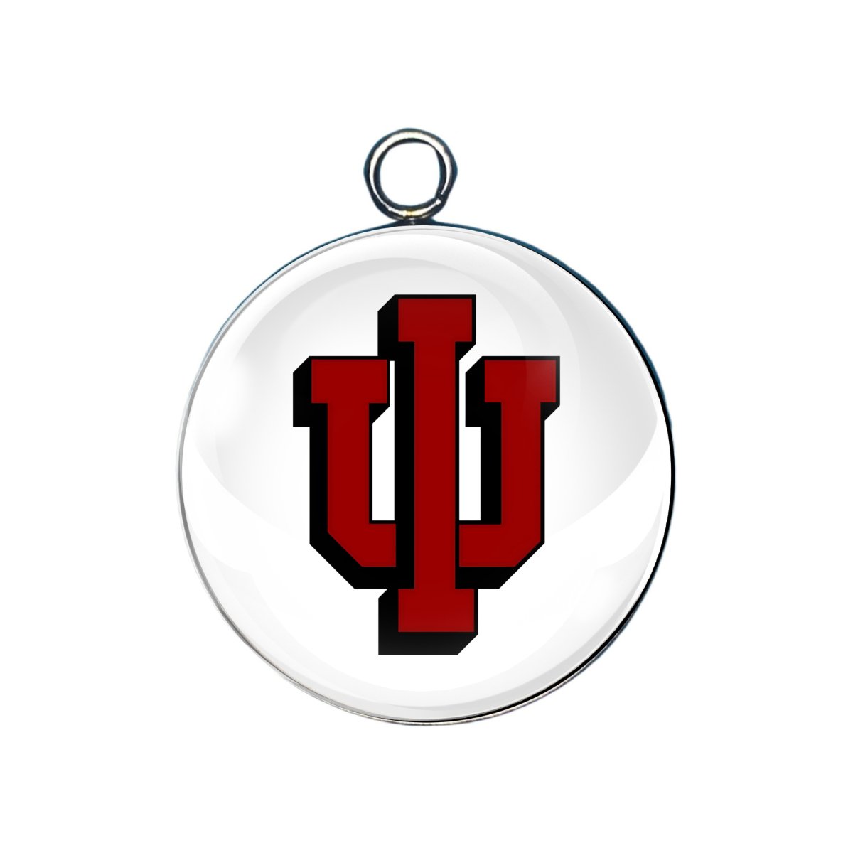 Indiana Hoosier glass cabochon charm