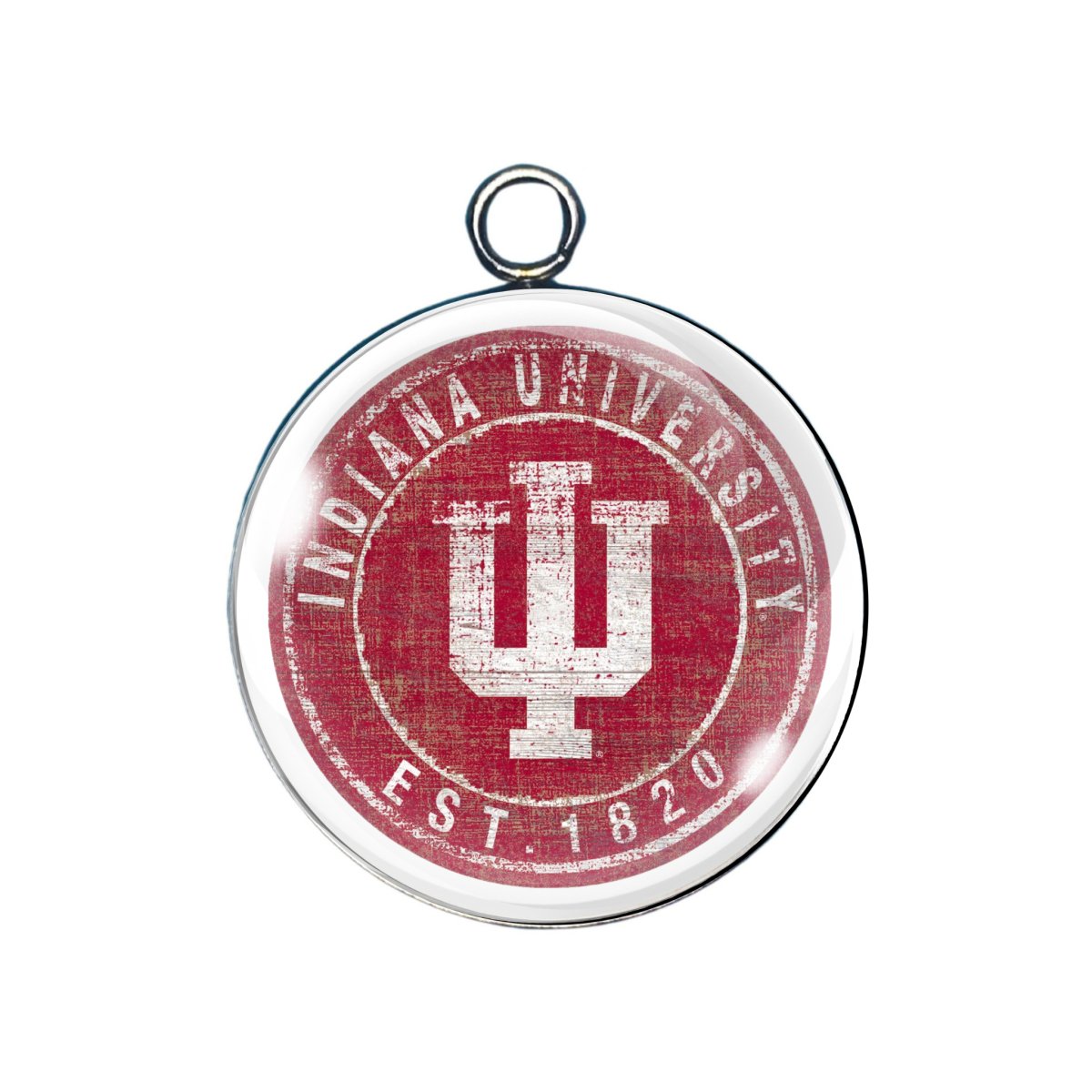 Indiana Hoosier glass cabochon charm