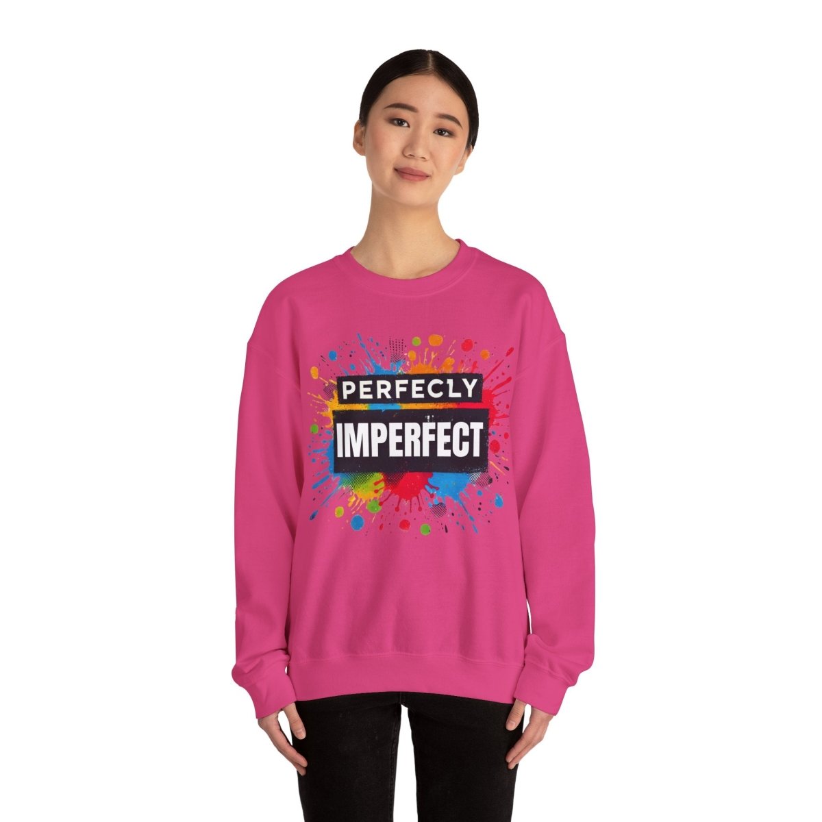 Inspirational Sweatshirt - Perfectly Imperfect Unisex Crewneck