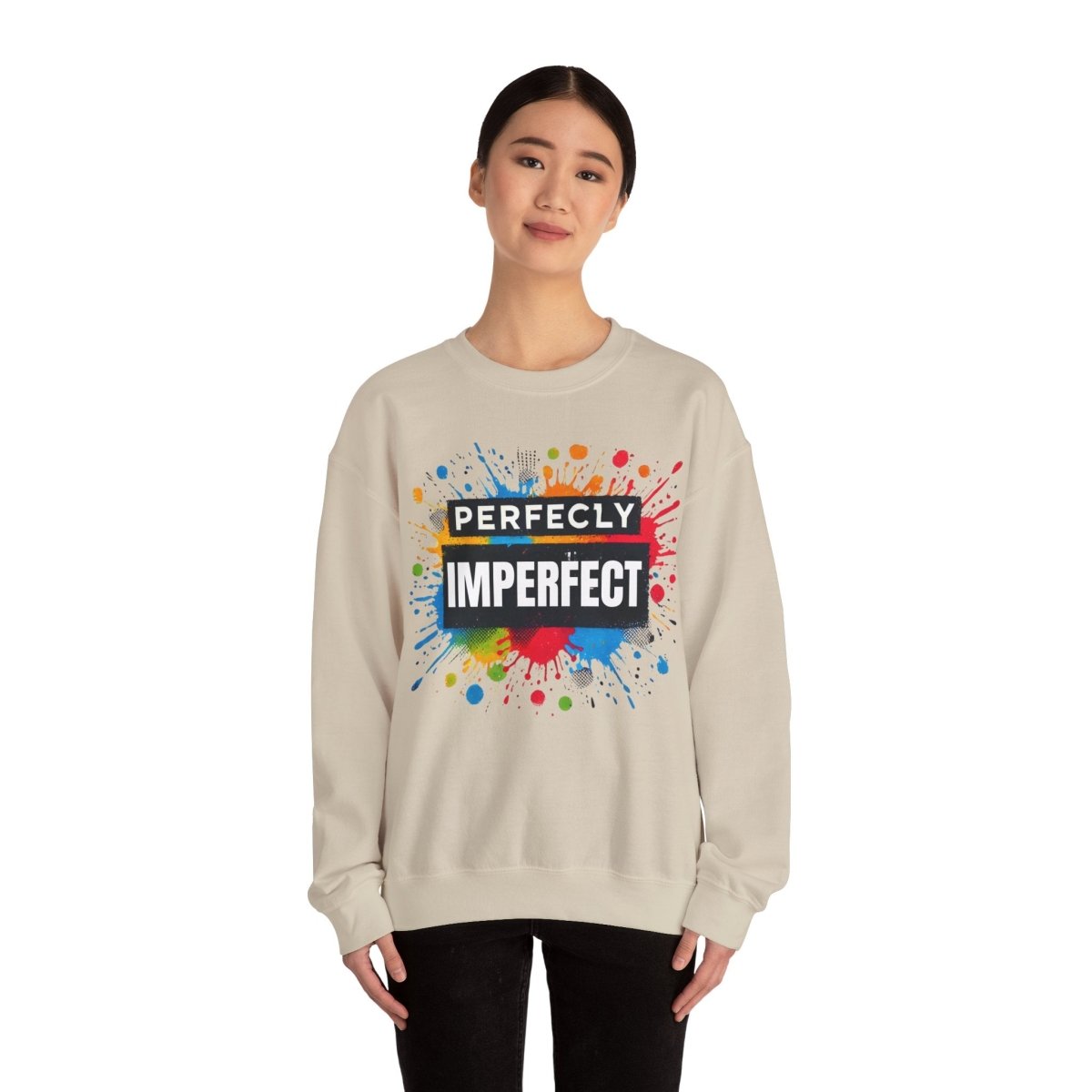 Inspirational Sweatshirt - Perfectly Imperfect Unisex Crewneck