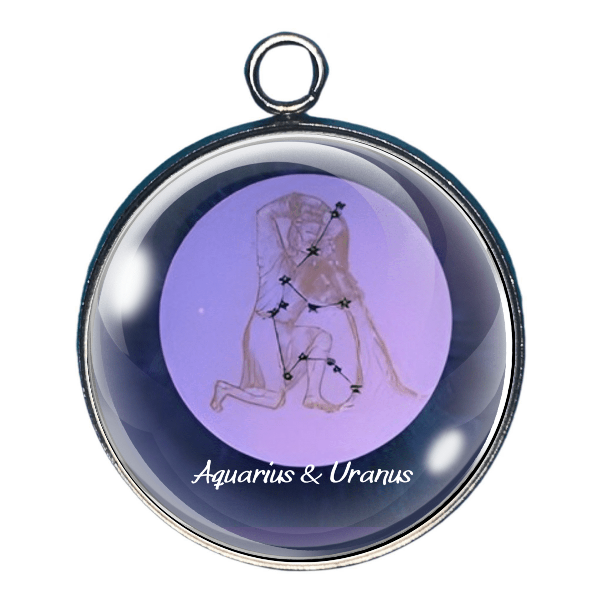 Charm of Aquarius and Uranus mythology illustration