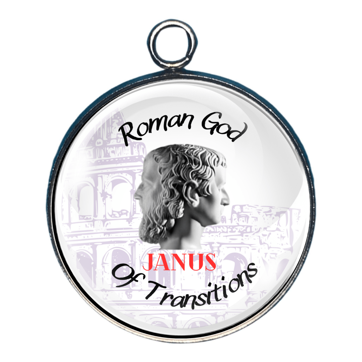 Charm of Roman god Janus with the theme of transitions
