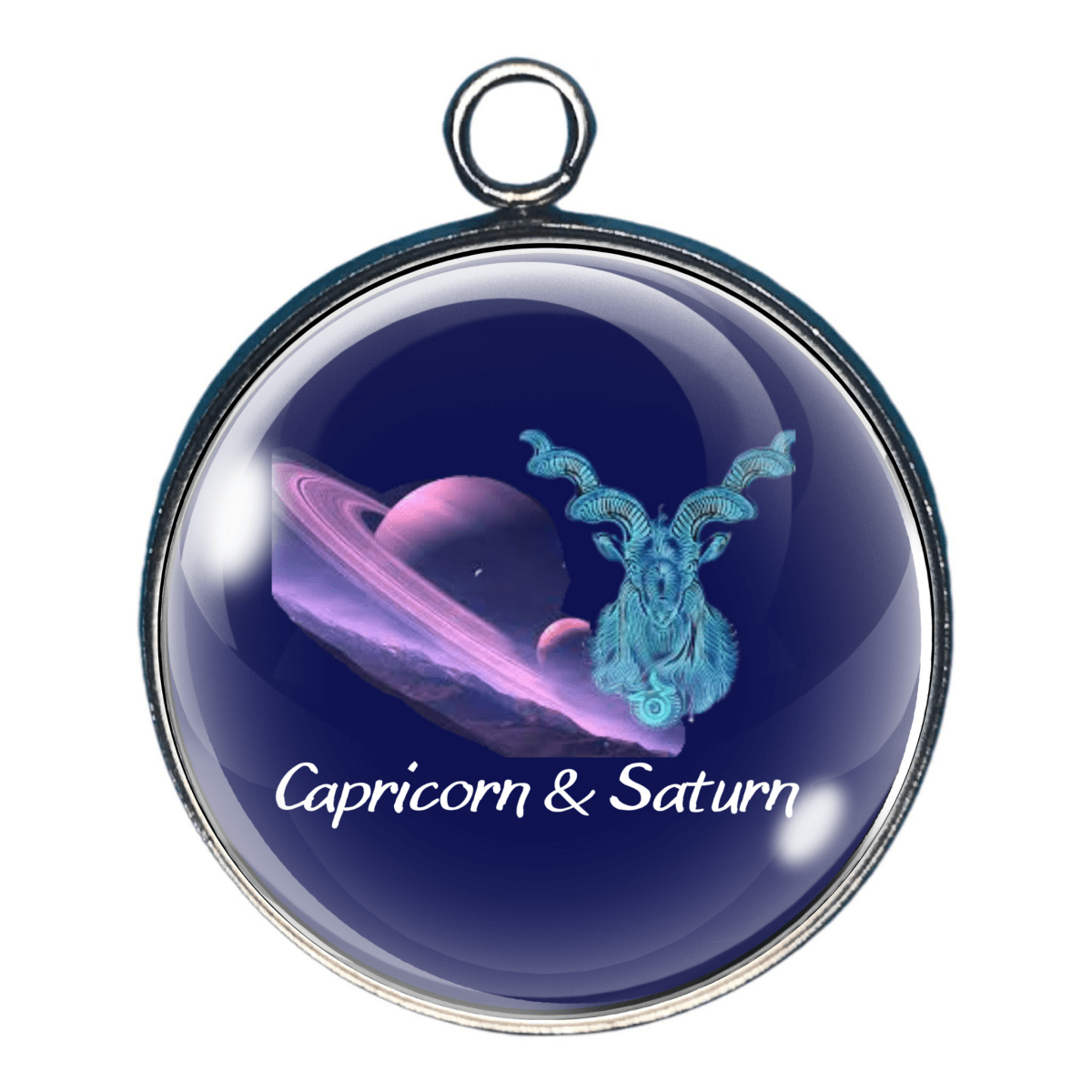 Charm of Capricorn and Saturn artistic illustration