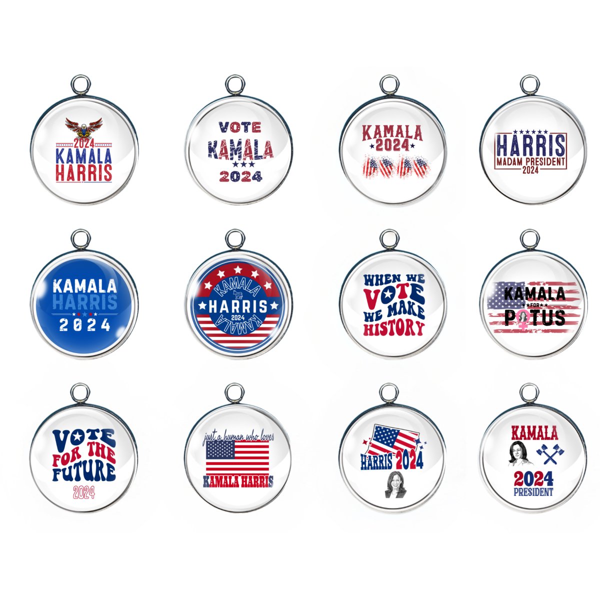 Group of 12 Kamala Harris Charms