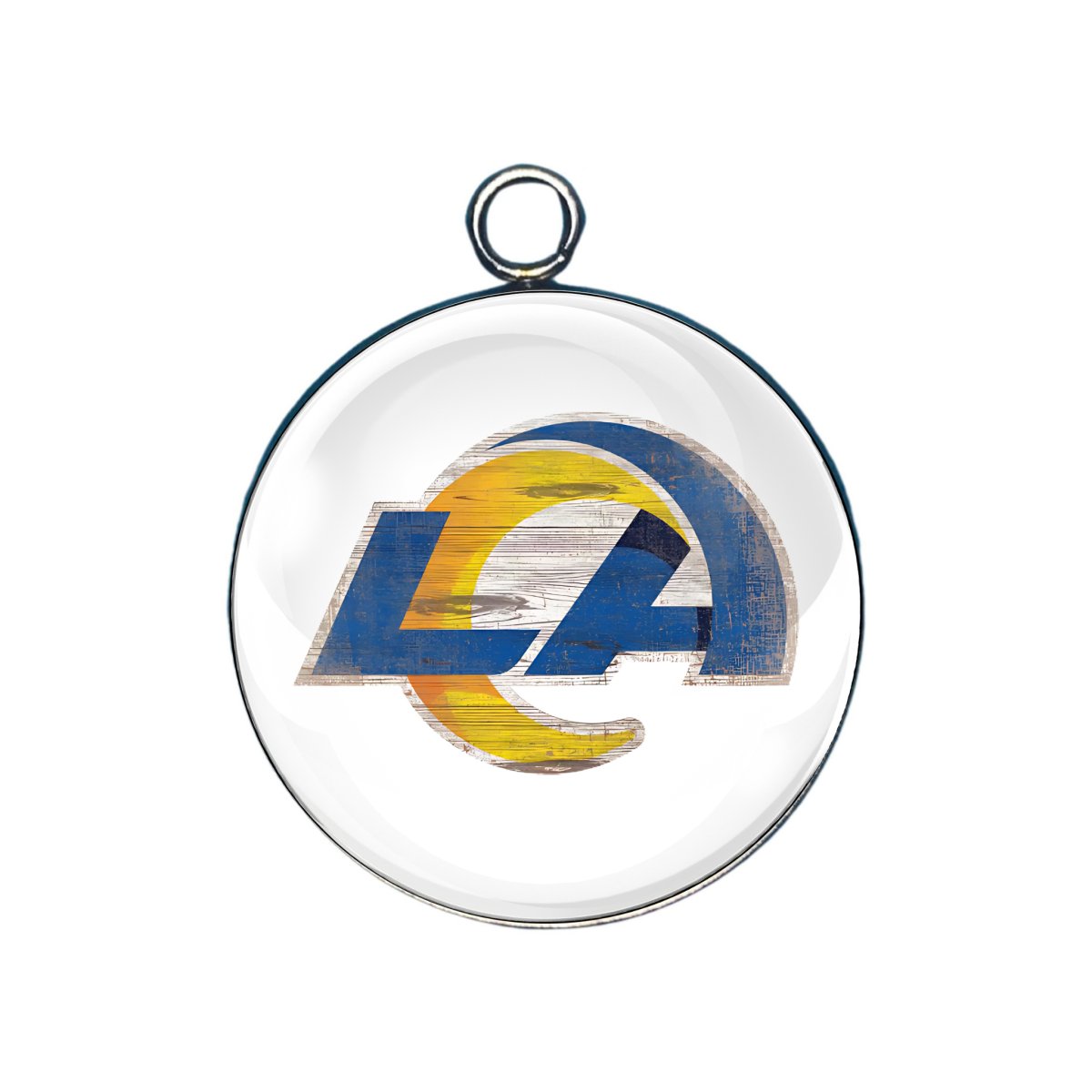 LA Rams glass cabochon charm