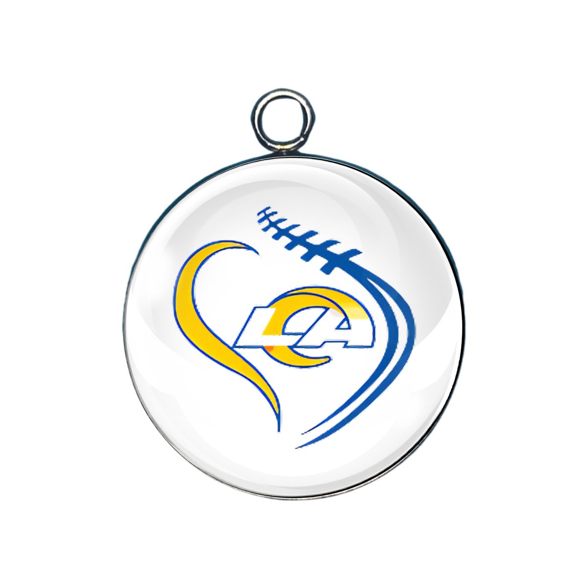 LA Rams glass cabochon charm