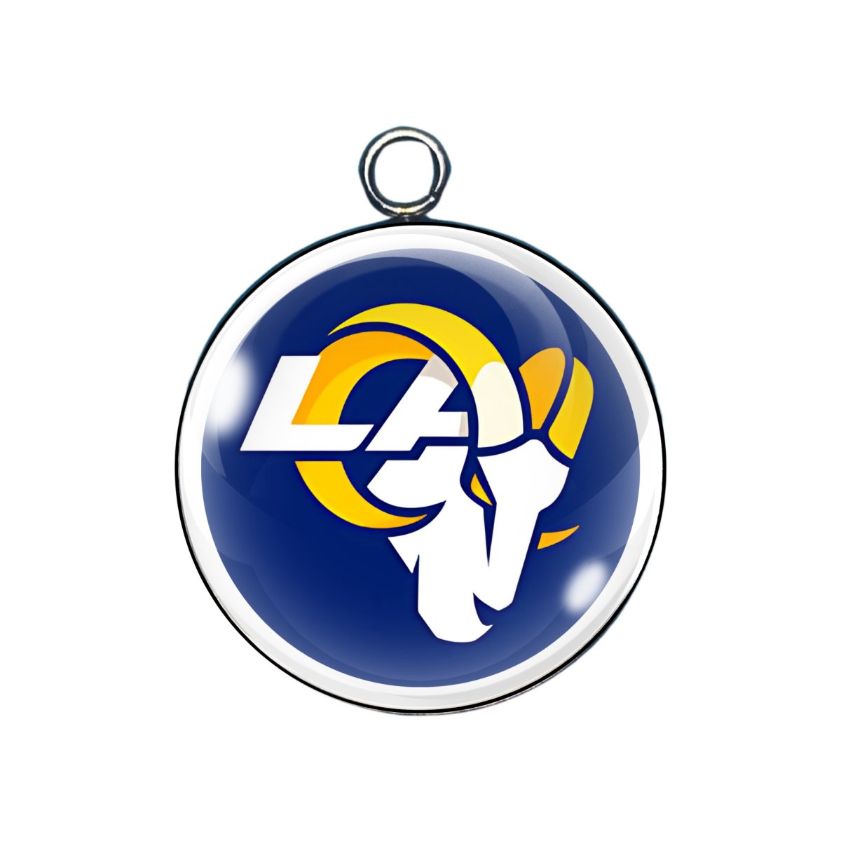 LA Rams glass cabochon charm