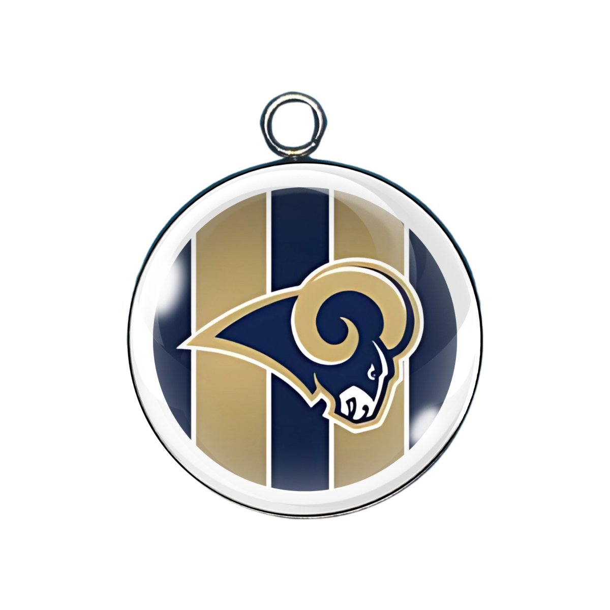 LA Rams glass cabochon charm