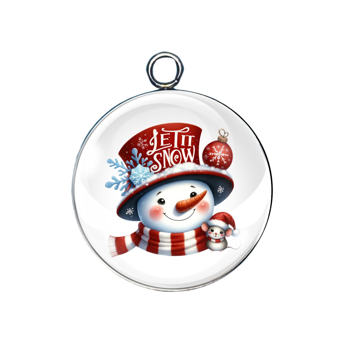 Let it Snow Cute Snowman Charms