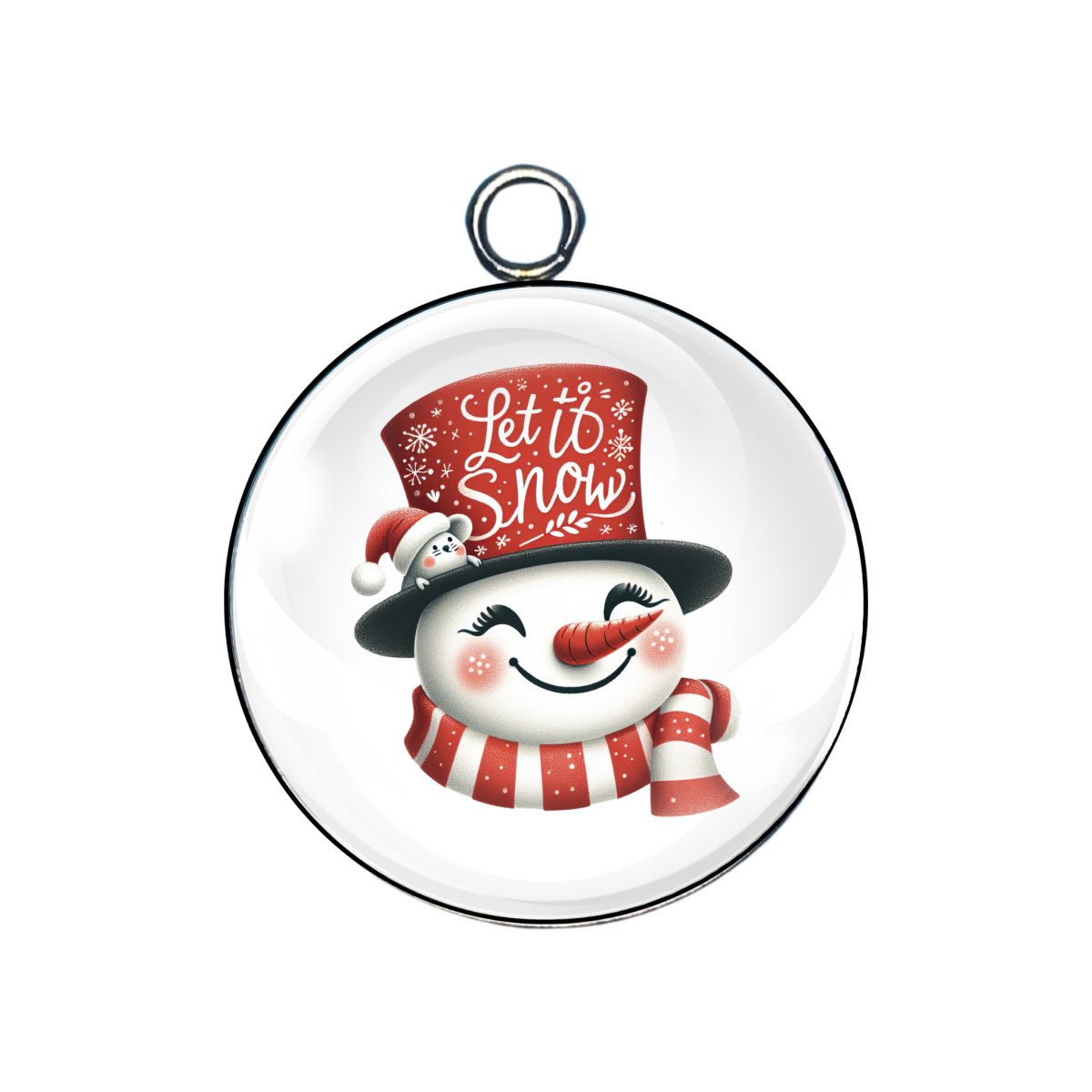 Let it Snow Cute Snowman Charms