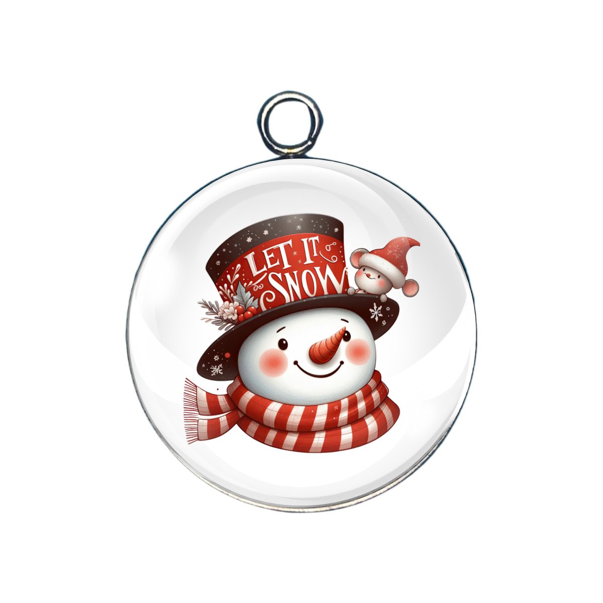 Let it Snow Cute Snowman Charms