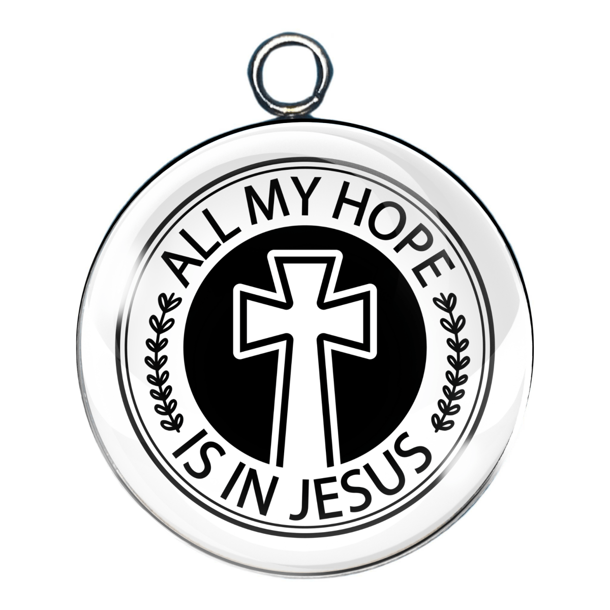 love Jesus glass cabochon charm