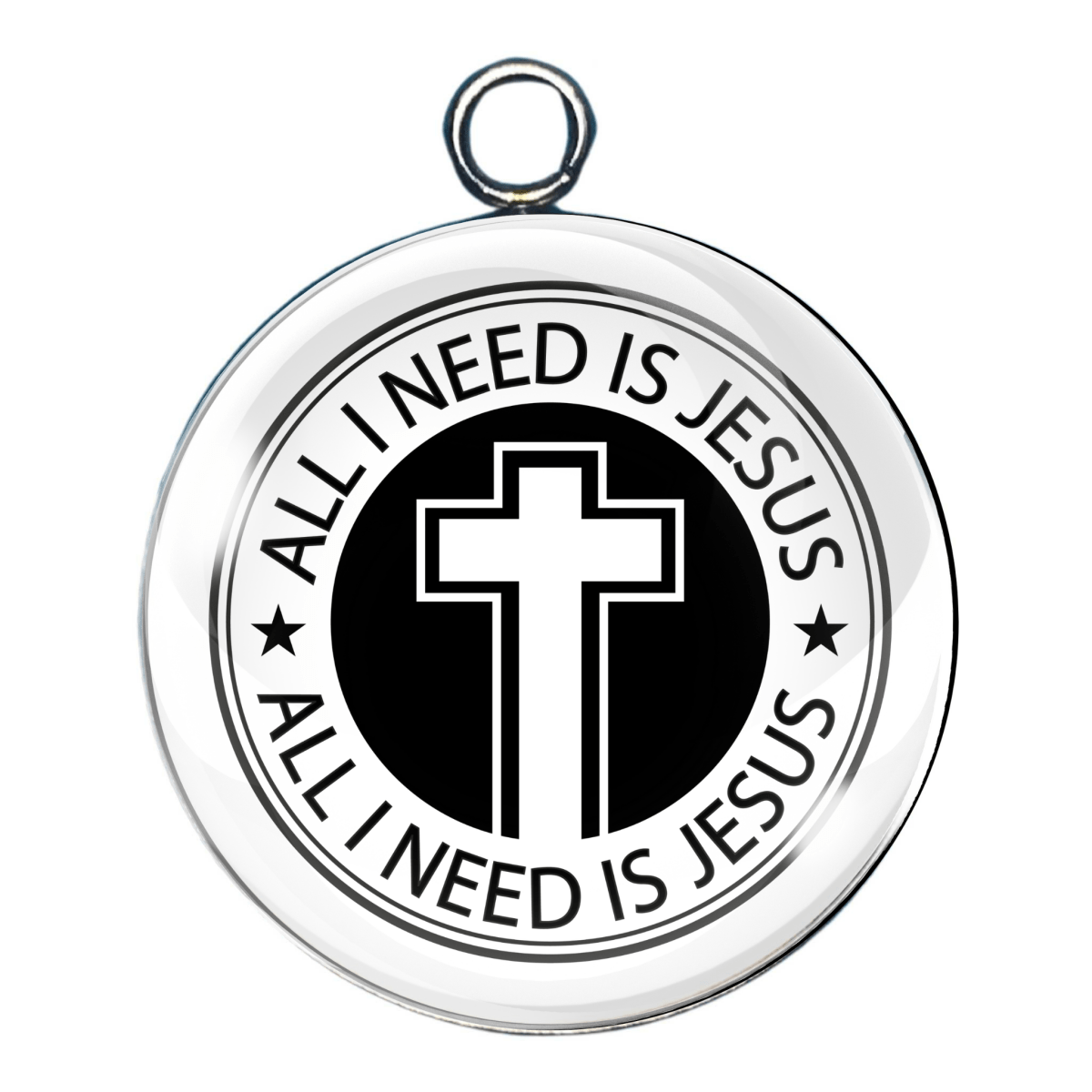 Love Jesus Glass Cabochon Charms