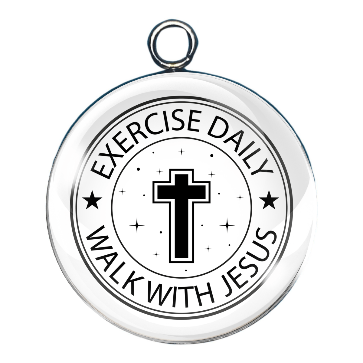 love Jesus glass cabochon charm