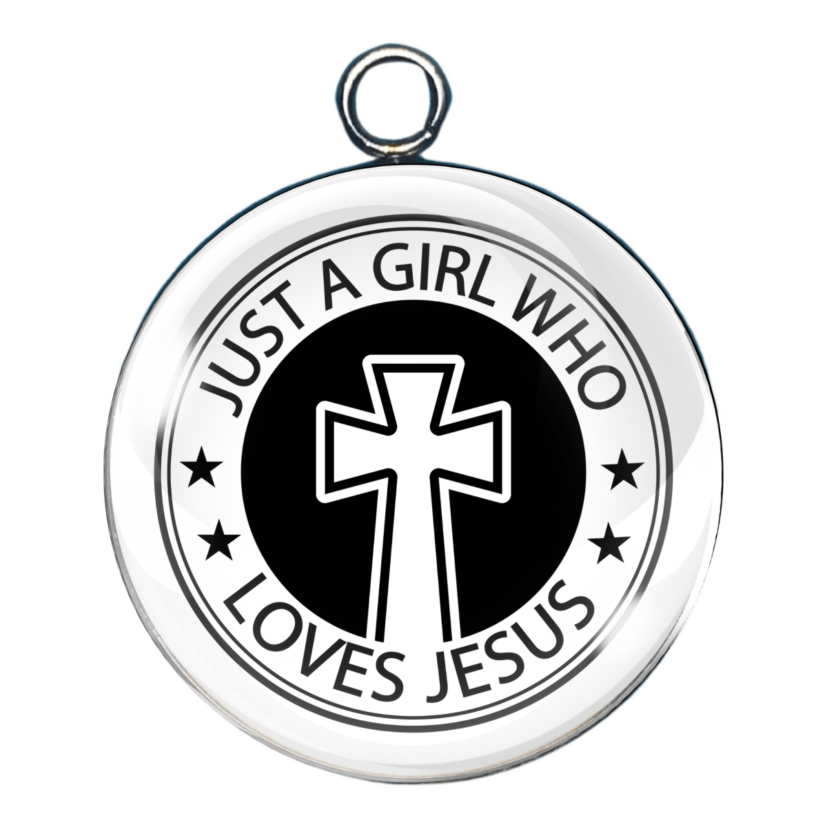 love Jesus glass cabochon charm