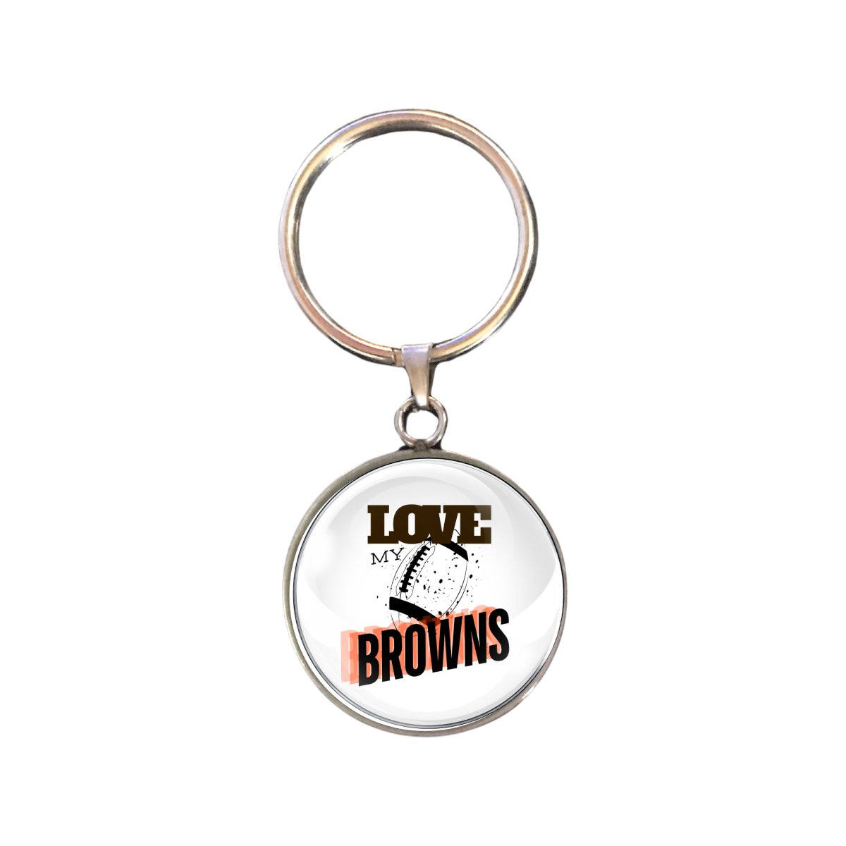 Love My Browns Football Team, Glass Cabochon Charms, Earrings or Keychain