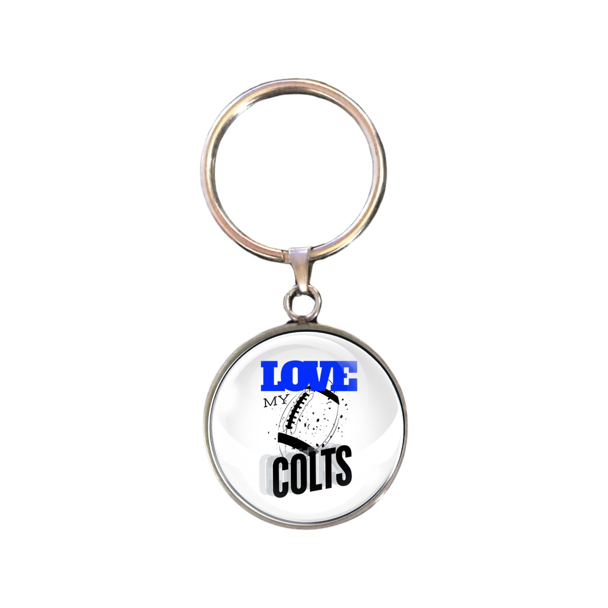 Love My Colts Football Team, Glass Cabochon Charms, Earrings or Keychain