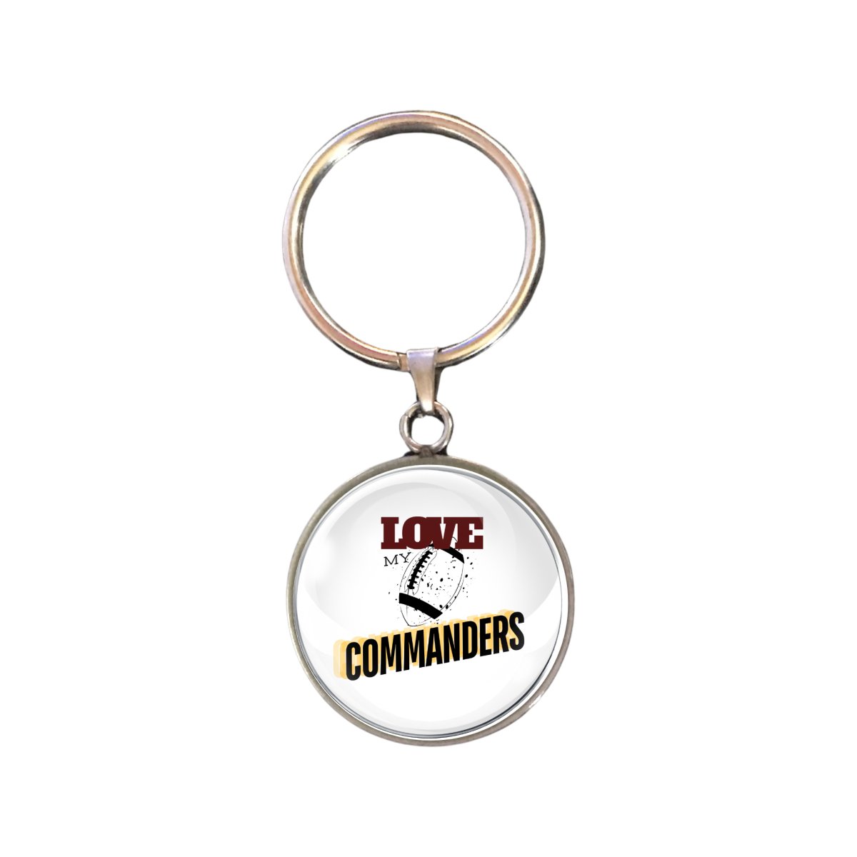 Love My Commanders Football Team, Glass Cabochon Charms, Earrings or Keychain