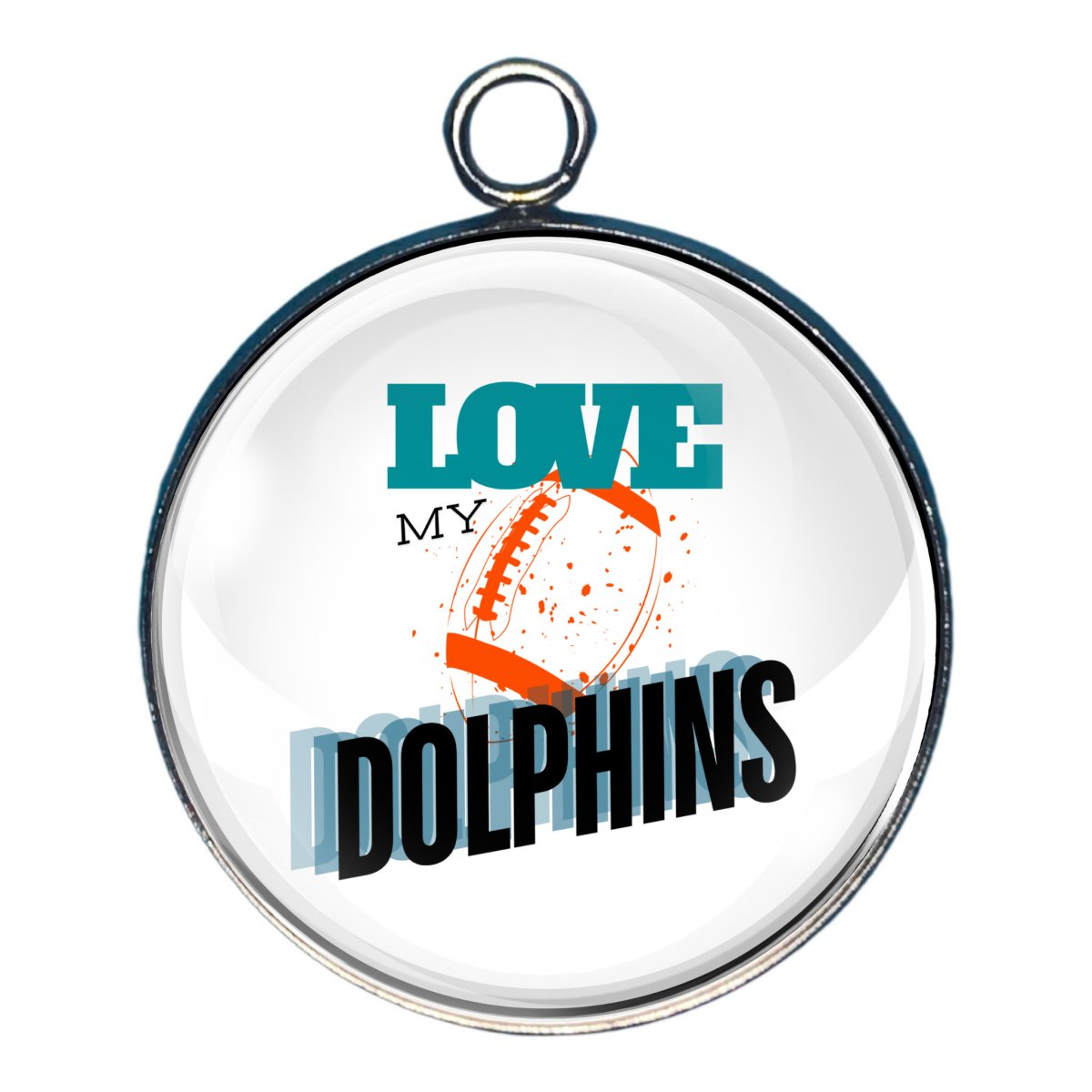 Love My Dolphins Glass Cabochon Charms, Earrings, Keychain