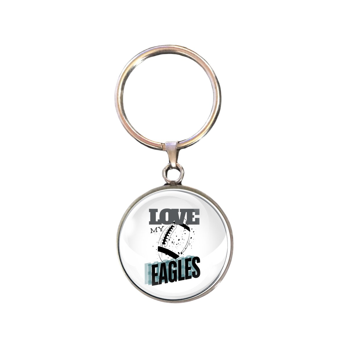 Love My Eagles Football Team, Glass Cabochon Charms, Earrings or Keychain