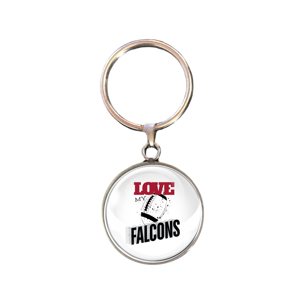 Love My Falcons Football Team, Glass Cabochon Charms, Earrings or Keychain