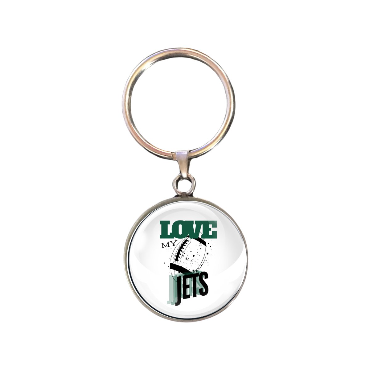 Love My Jets Football Team, Glass Cabochon Charms, Earrings or Keychain