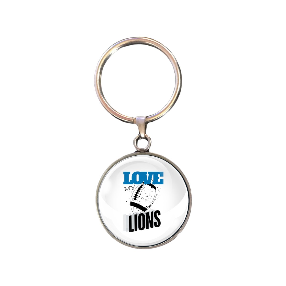 Love My Lions Football Team, Glass Cabochon Charms, Earrings or Keychain