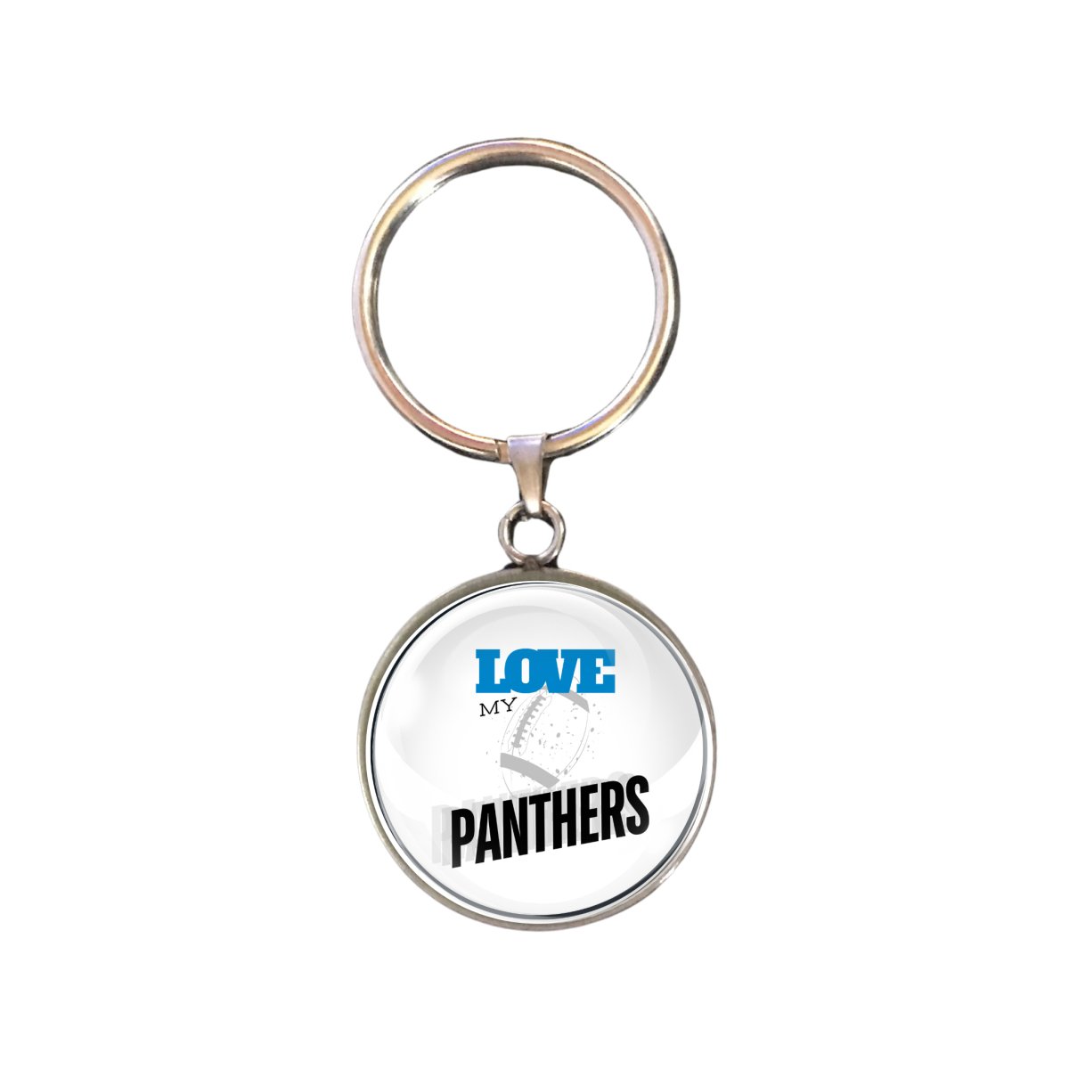 Love My Panthers Football Team, Glass Cabochon Charms, Earrings or Keychain