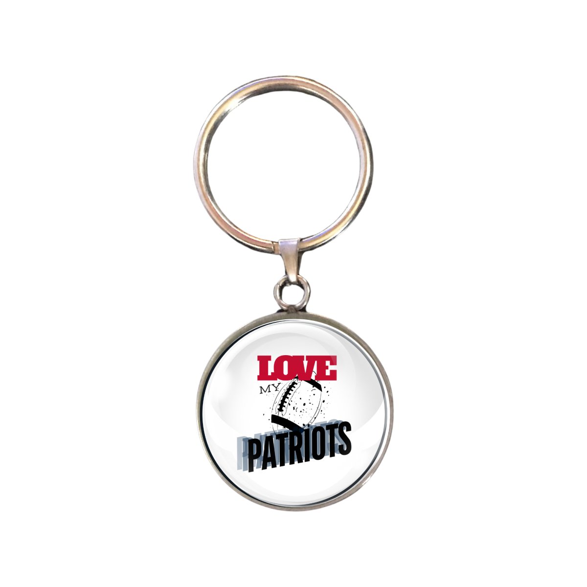 Love My Patriots Football Team, Glass Cabochon Charms, Earrings or Keychain