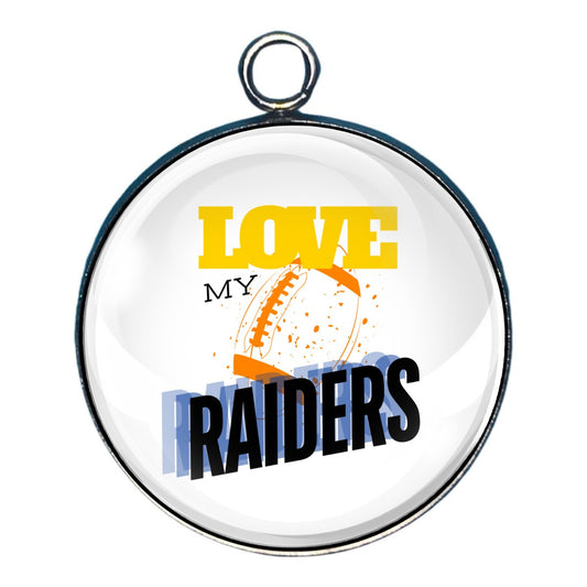 Love My Raider's Glass Cabochon Charms, Earrings, KeyChain