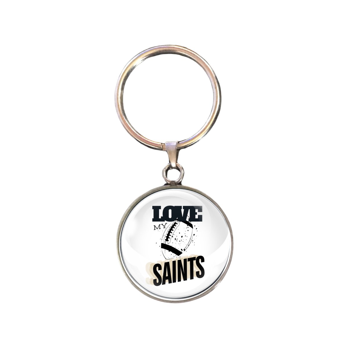 Love My Saints Football Team, Glass Cabochon Charms, Earrings or Keychain