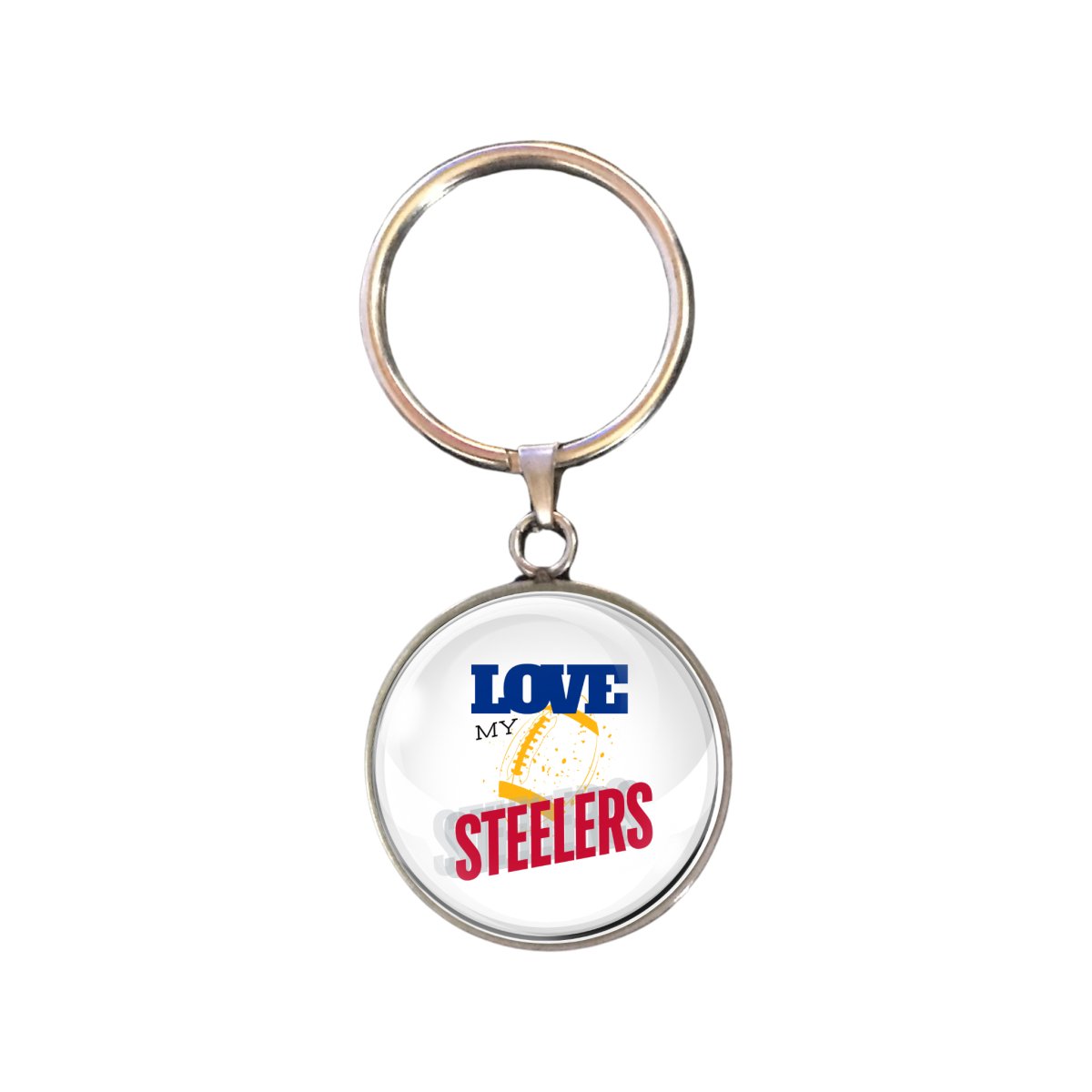 Love my Steelers Football Glass Cabochon Accessories