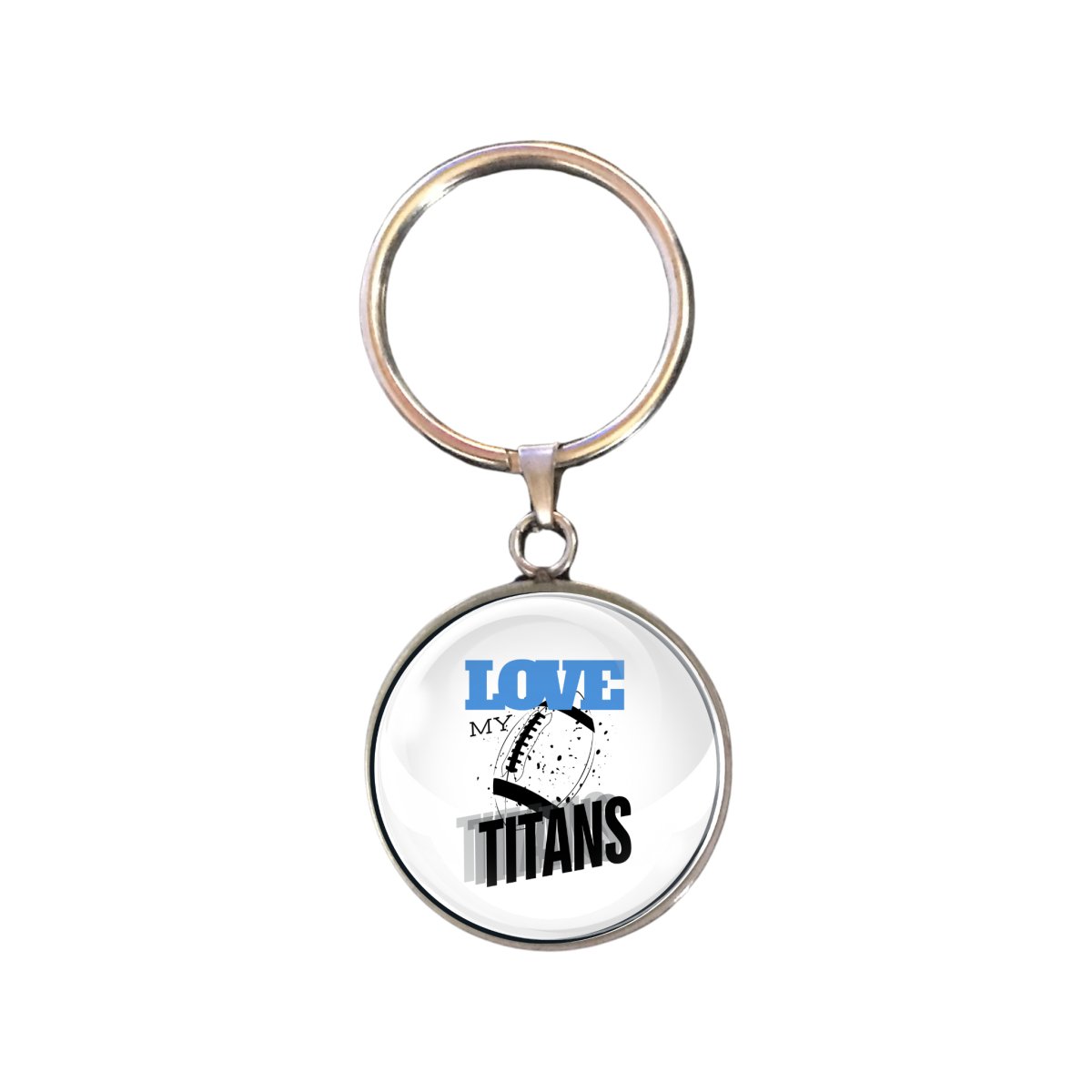 Love My Titans Football Team, Glass Cabochon Charms, Earrings or Keychain