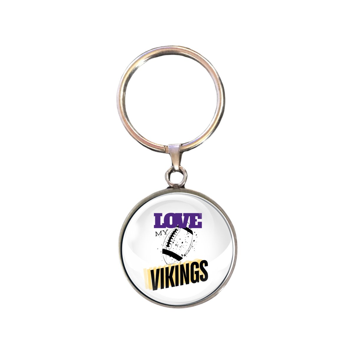 Love My Vikings Football Team, Glass Cabochon Charms, Earrings or Keychain