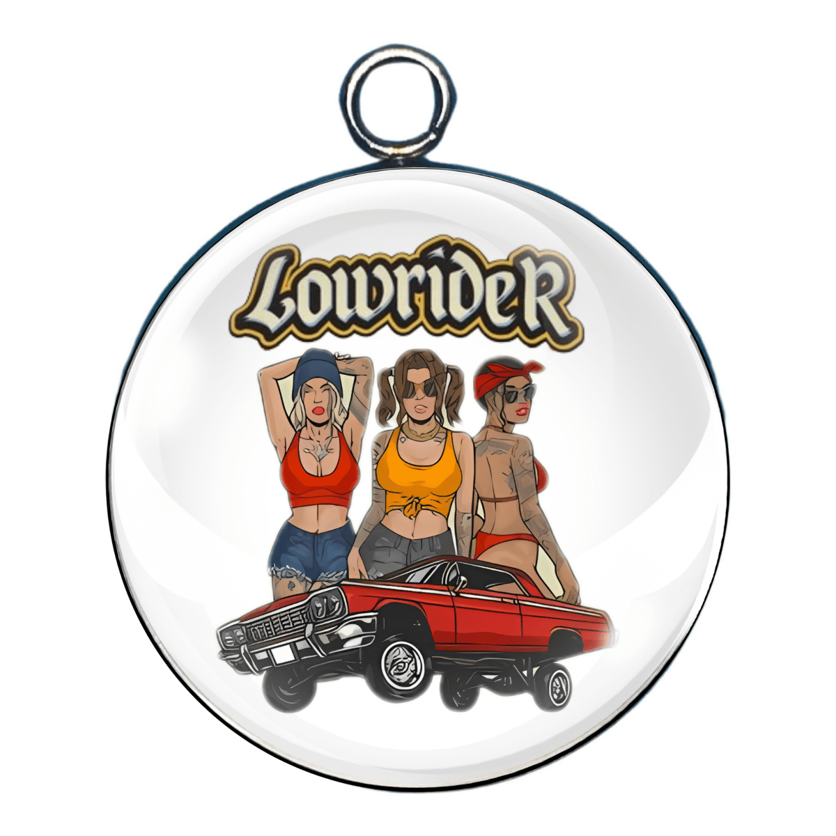  Lowrider Glass cabochon charm