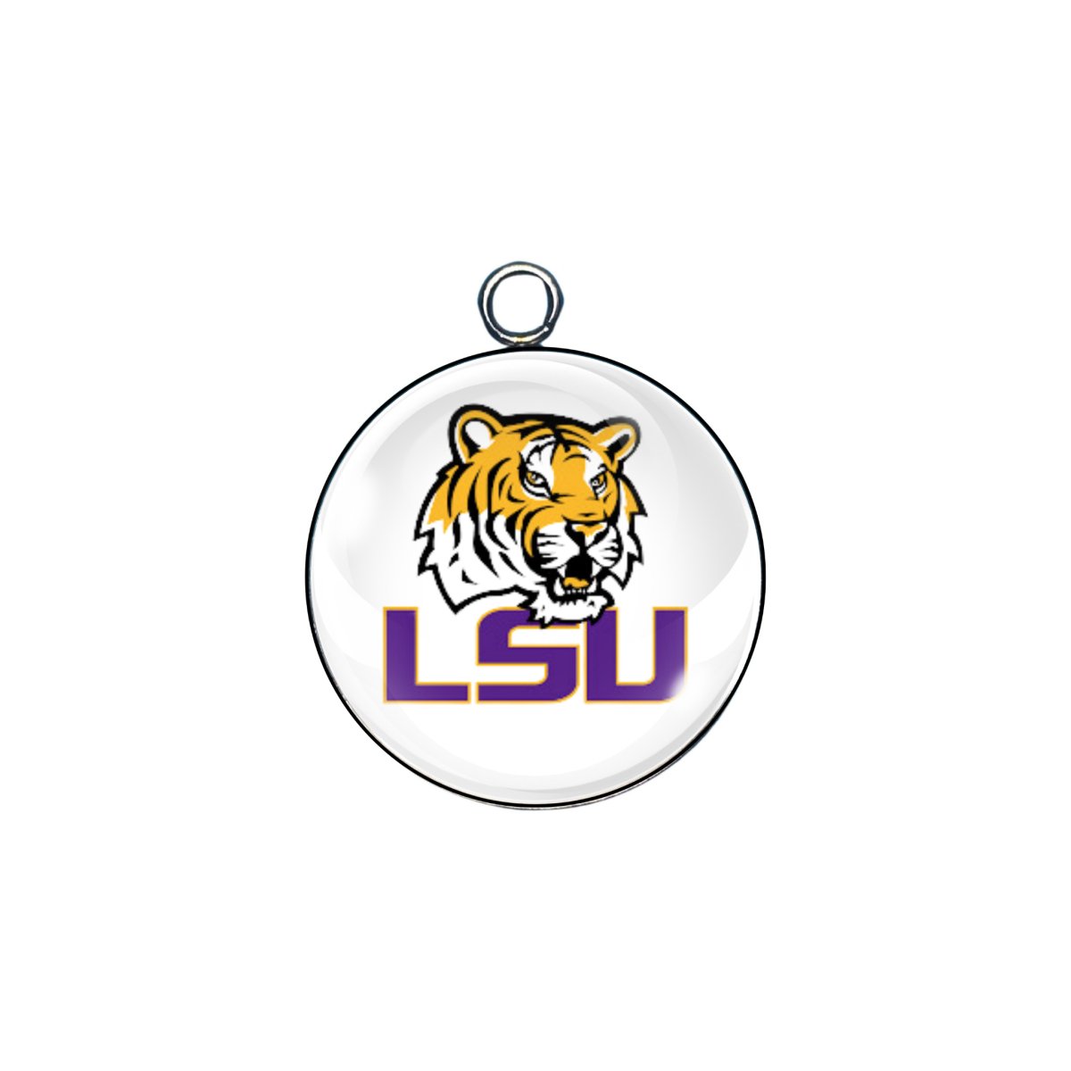  LSU Tigers glass cabochon charm