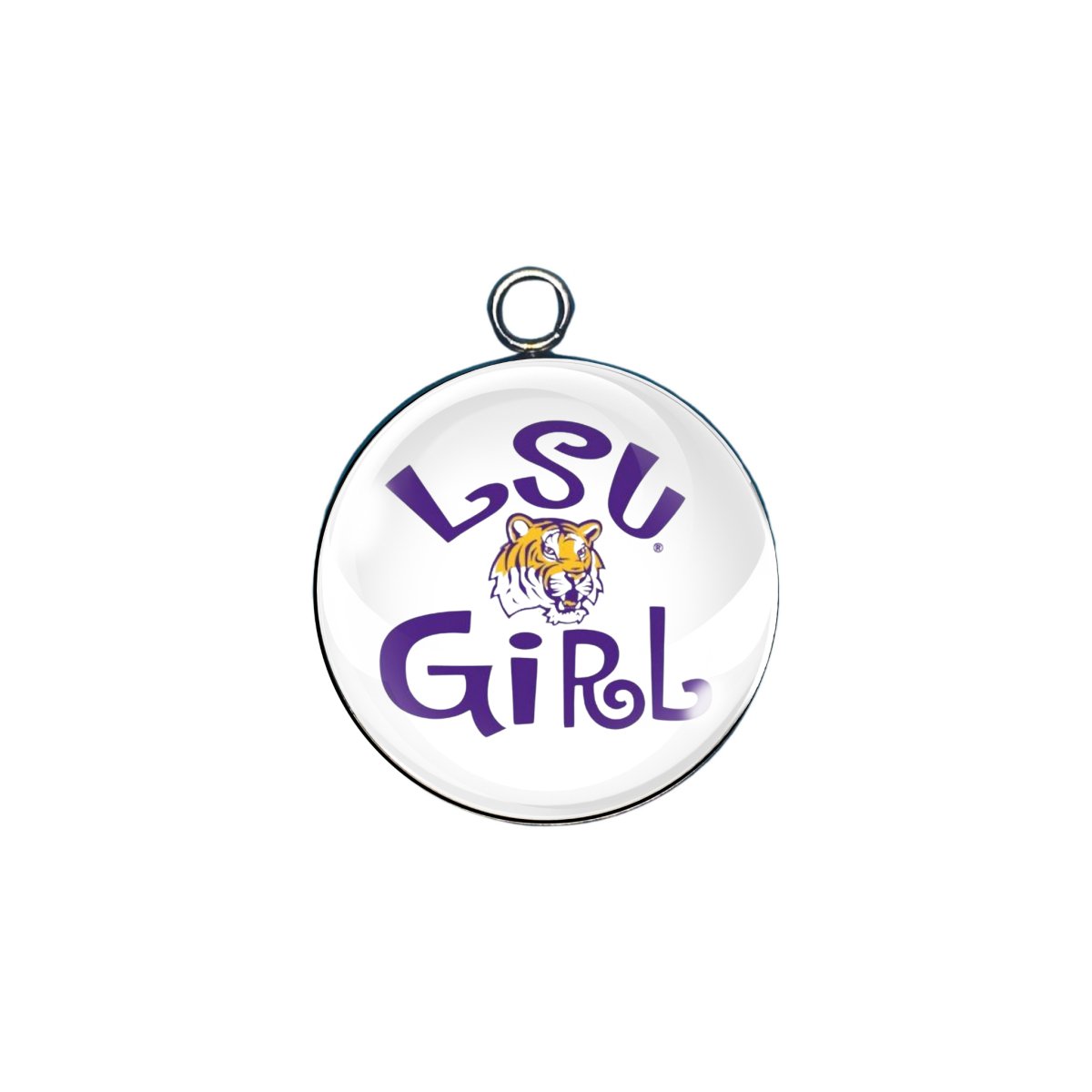  LSU Tigers glass cabochon charm