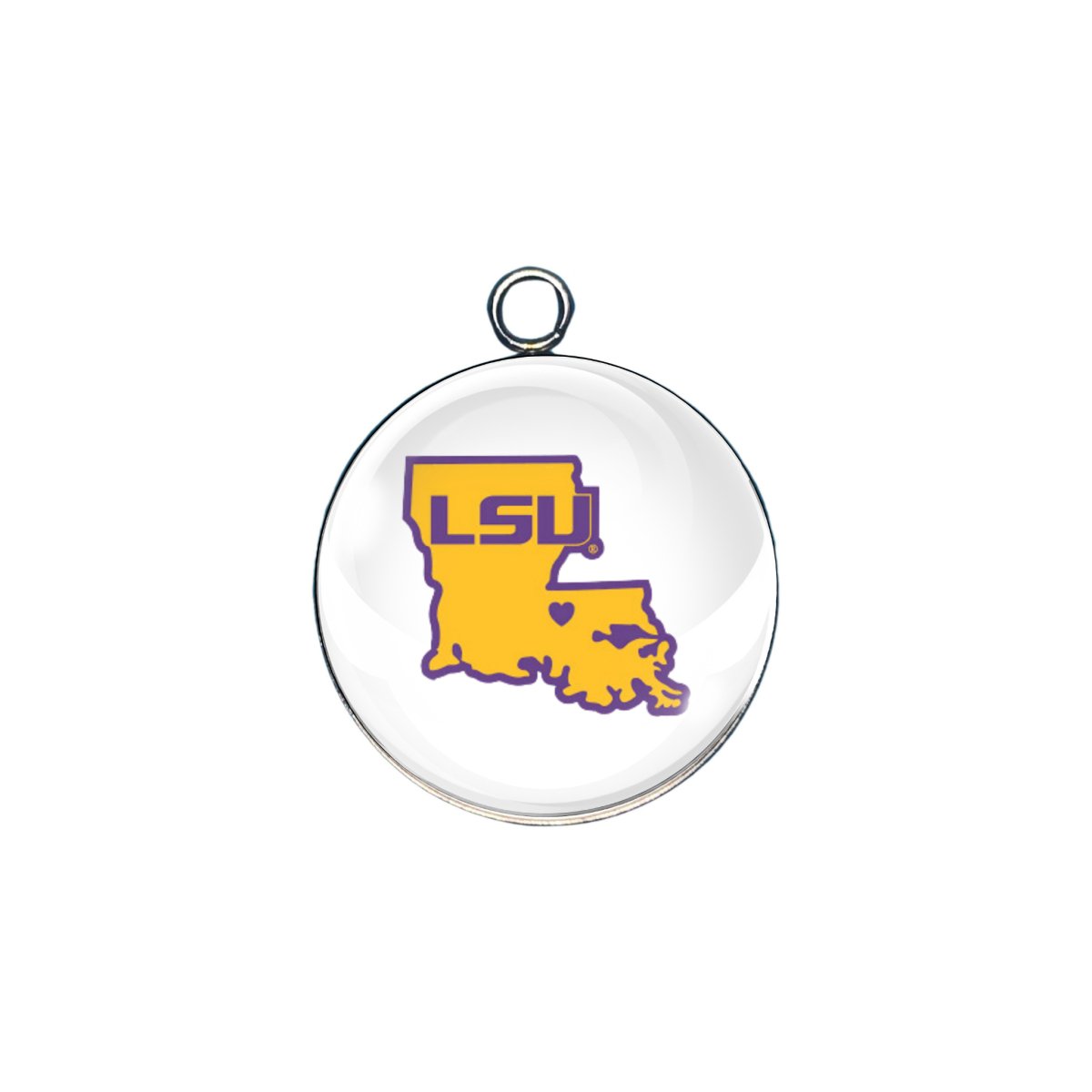  LSU Tigers glass cabochon charm