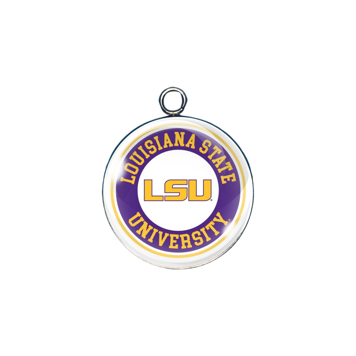  LSU Tigers glass cabochon charm