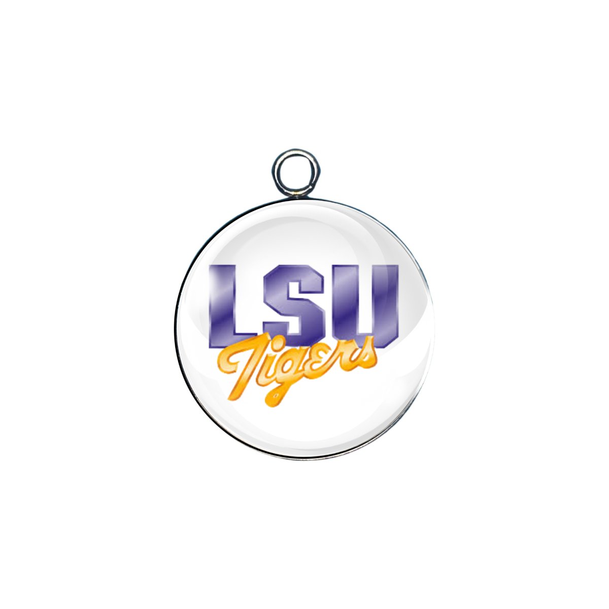  LSU Tigers glass cabochon charm