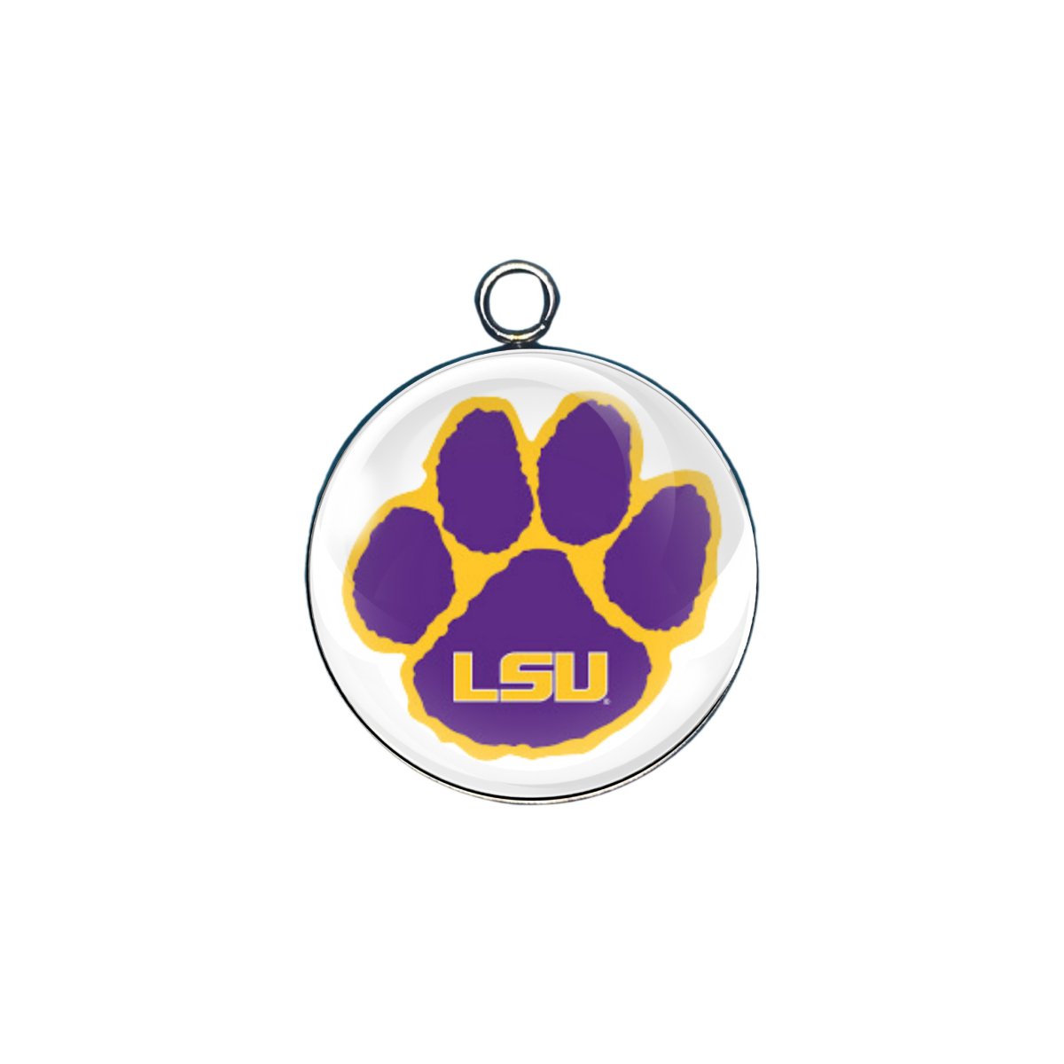  LSU Tigers glass cabochon charm